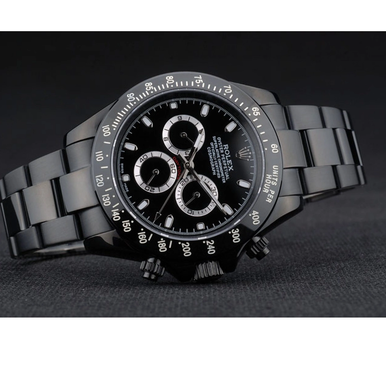 Good Copy Rolex Watches Plated Black Ion Black Steel Black Tachymeter Stainless Daytona Strap 80247 Dial Rolex 0529